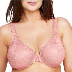 Glamorize Women's Plus Size Wonderwire Lace Front-Closure Underwire #9245